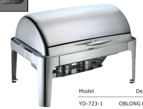 OBLONG ROLL TOP CHAFING DISH