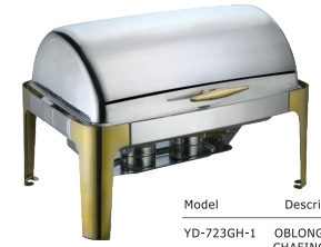 OBLONG ROLL TOP CHAFINGDISH (GOLD)